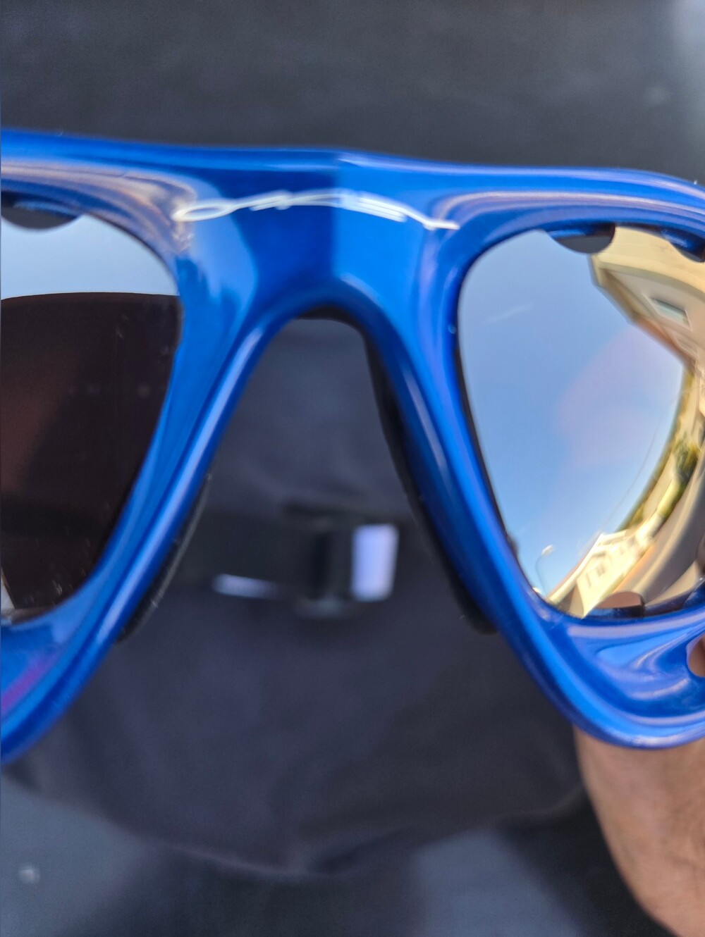 OAKLEY PRO RACING WATER ELECTRIC BLUE/IRIDIUM VENTED SUNGLASSES - Picture 5 of 14